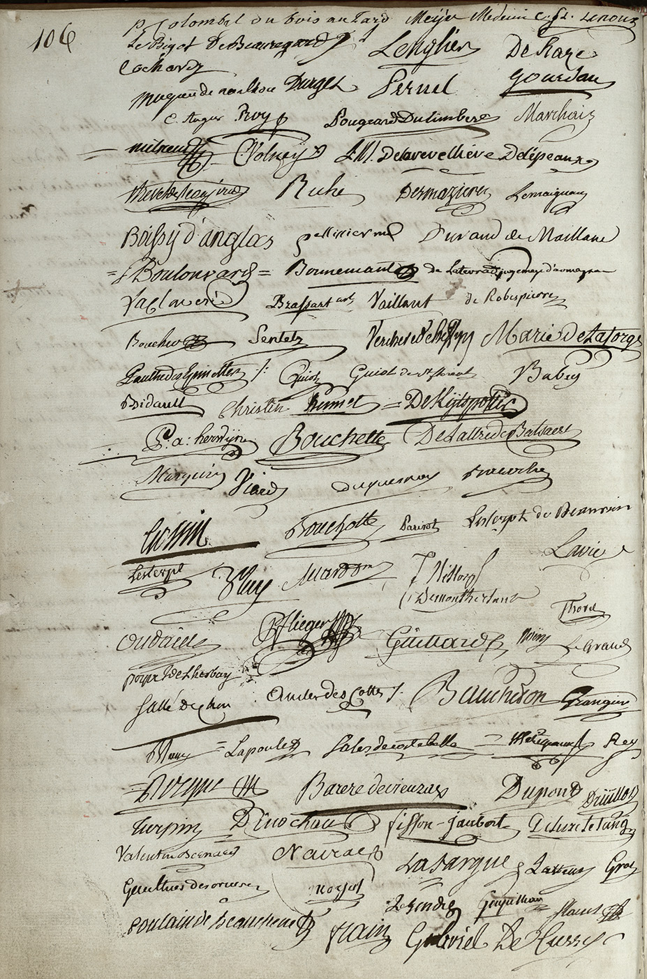 Page du proces-verbal du serment du jeu de paume, 20 juin 1789